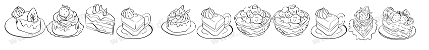 Cake Dessert字体转换
